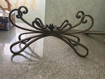 Base ovale tavolin in ferro battuto fatta a mano ,