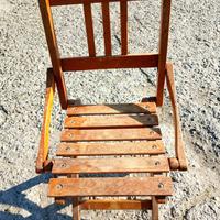 seggiolina in legno pieghevole