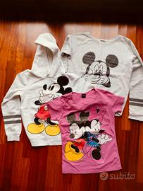 Set: trio capi Disney - 2 felpe +1 T-shirt 12 anni