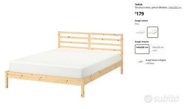 Letto IKEA una piazza e mezza (NO materasso)