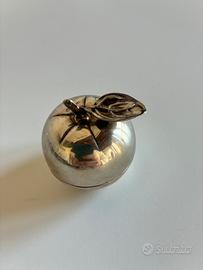 Portapillole argento 800 a forma di mela