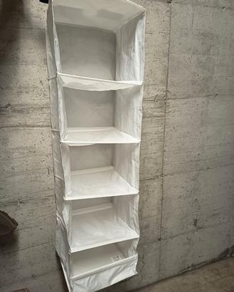 n.2 Portatutto a 6 scomparti, bianco, 35x45x125