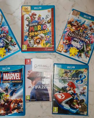 Titolo: Lotto Giochi Wii U (Mario, Smash) + FIFA22
