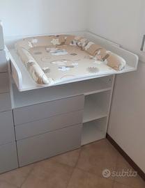 Fasciatoio cassettiera ikea SMÅSTAD grigio