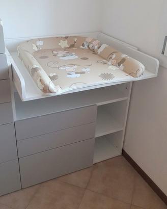 Fasciatoio cassettiera ikea SMÅSTAD grigio