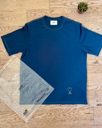T-shirt AMI Paris originale blu taglia L