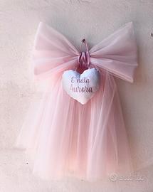Fiocco nascita in tulle