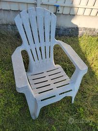 2 sedie in plastica da giardino