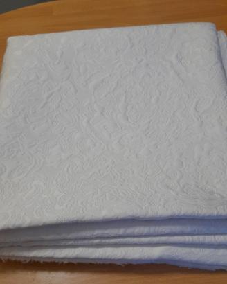 Scampolo tessuto Jacquard Damascato bianco