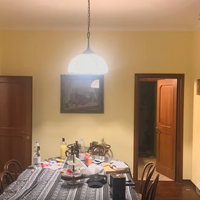 Lampadario vintage in vetro e ferro stile Tiffany