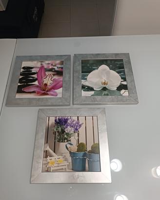 set quadretti floreale zen 