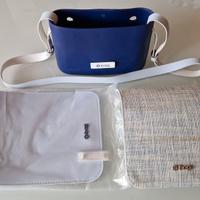 O Bag pocket blu + patella celeste e lino azzurra