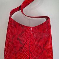 Borsa pitone rosso