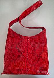 Borsa pitone rosso