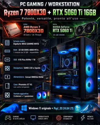 PC Gaming Ryzen 7 7800 | RTX 5060 16 GB