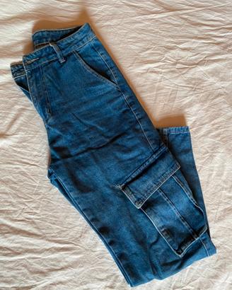 Jeans cargo shein blu taglia M