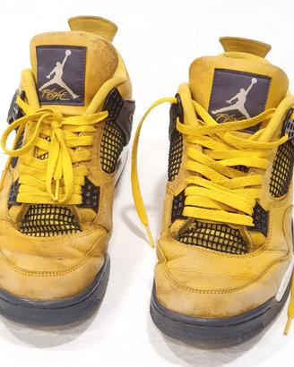 Air Jordan 4 Retro Lightning gialle 2021 Tg44