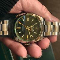 rolex milgauss vetro verde