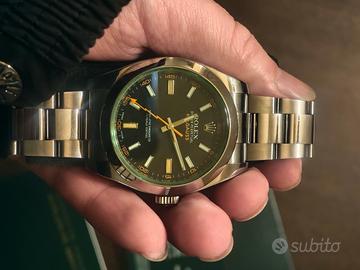 rolex milgauss vetro verde