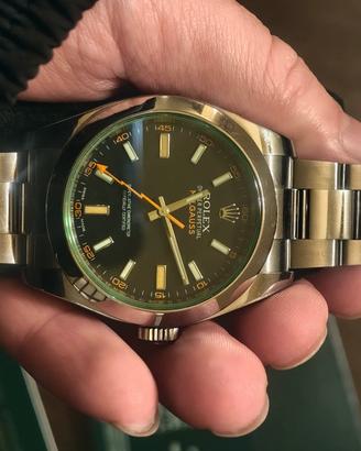 rolex milgauss vetro verde