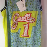 GAELLE PARIS MAXI CANOTTA PIZZO MACRAMÈ  L