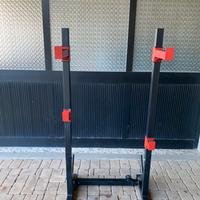 Set completo pesi + bilancieri + panca + rack