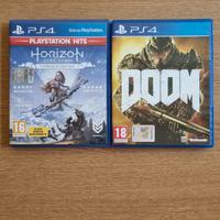 Giochi PS4 in Bundle (Horizon Zero Dawn e Doom)