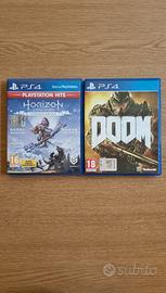 Giochi PS4 in Bundle (Horizon Zero Dawn e Doom)