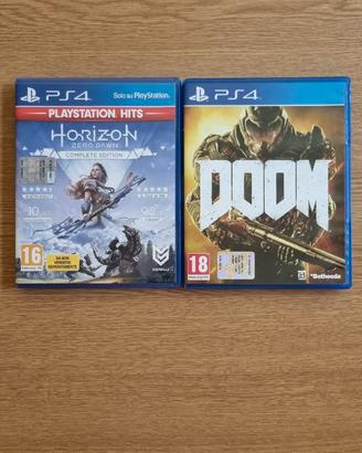 Giochi PS4 in Bundle (Horizon Zero Dawn e Doom)