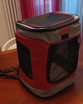 Zaino PET rosso e grigio Camon
