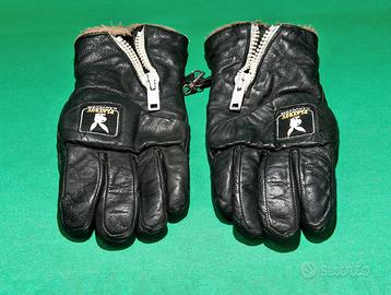 Guanti Invicta neri vera pelle imbottiti sci moto
