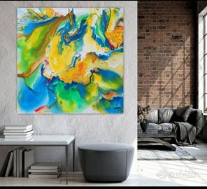 Joan Llaverias opera unica acrilico su tela 80x80