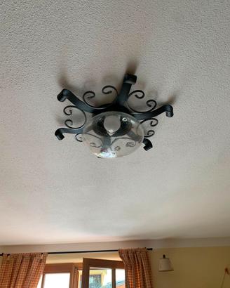 4 PLAFONIERE RUSTICHE COME NUOVE