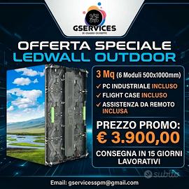 Ledwall outdoor 3mq con accesso da remoto incluso