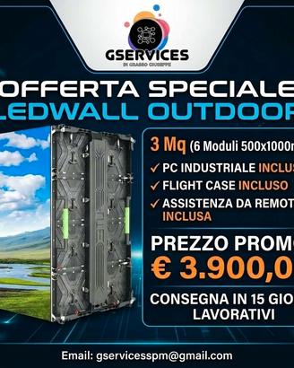 Ledwall outdoor 3mq con accesso da remoto incluso