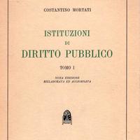Istituzioni di diritto pubblico.  di Mortati C.