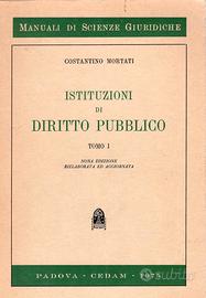 Istituzioni di diritto pubblico.  di Mortati C.