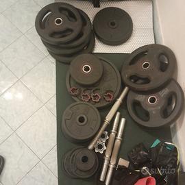 Set Home Gym Completo 147 kg Pesi+ Bilancieri + 2 