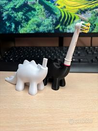 Portaspazzolino OralB Braun dinosauro