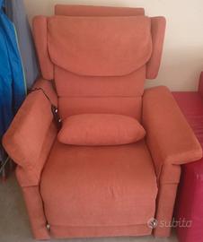 Poltrona elettrica arancione
