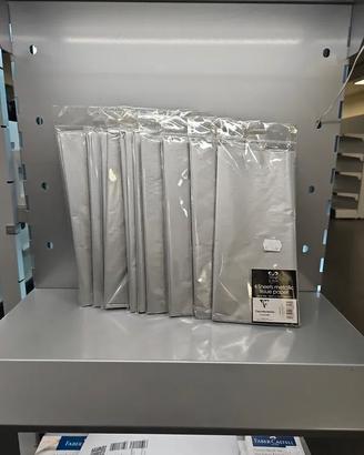 9 pacchetti di carta velina argento