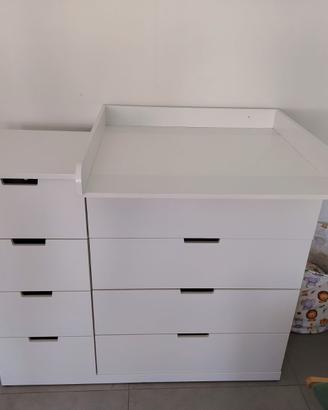 Cassettiera con fasciatoio (removibile)