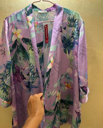 Yamamay giacca kimono floreale lilla - S/M - nuova
