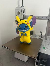 Statuetta Stich in Pigiama Pikachu da colorare