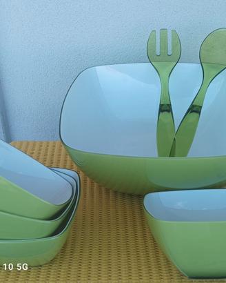 Insalatiera - Set con 4 ciotole + Posate - Nuovo