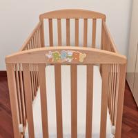 Lettino 120x60 con cassetto e sponda mobile