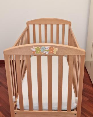 Lettino 120x60 con cassetto e sponda mobile
