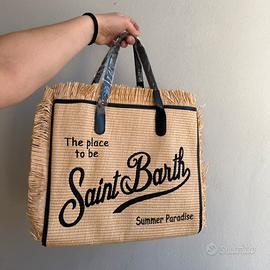 Borsa Saint Barth MC2 Vanity paglia beige