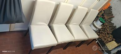 4 sedie similpelle marca Stones colore beige ottim