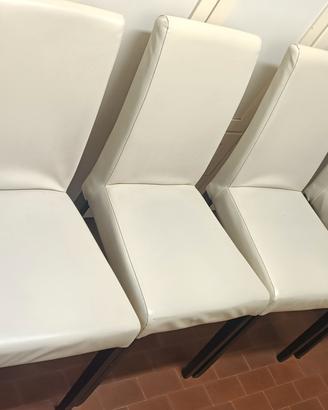 4 sedie similpelle marca Stones colore beige ottim